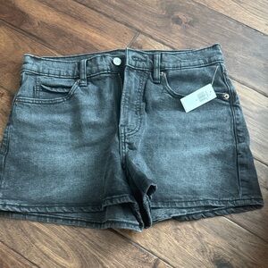 Old Navy Washed Black High-Rise Denim Shorts
